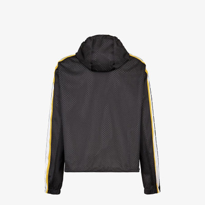 FENDI Black tech mesh windbreaker outlook