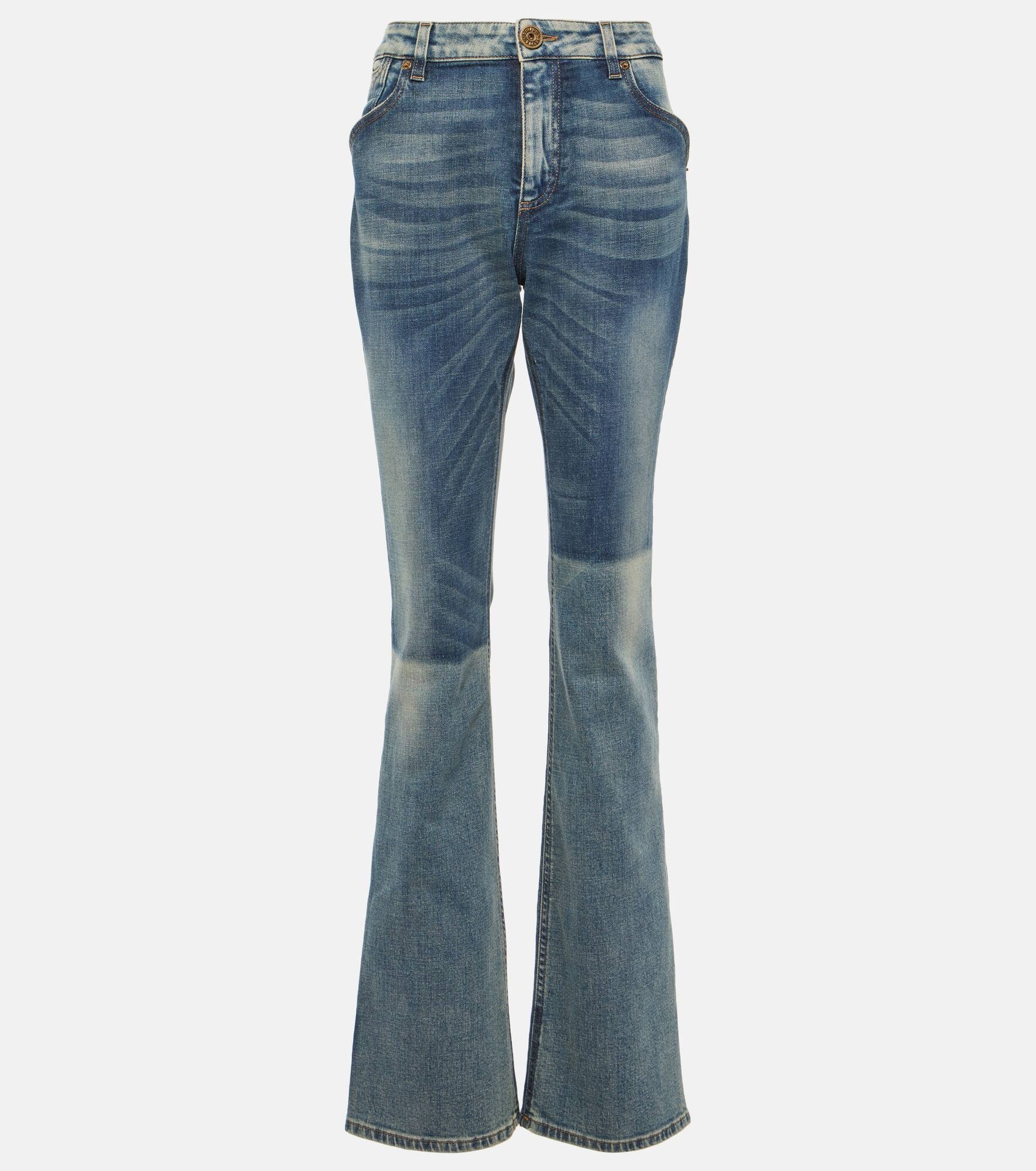 Mid-rise bootcut jeans - 1