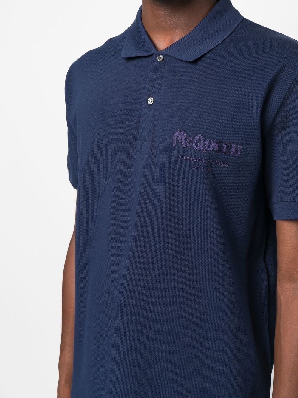 embroidered-logo polo shirt - 5