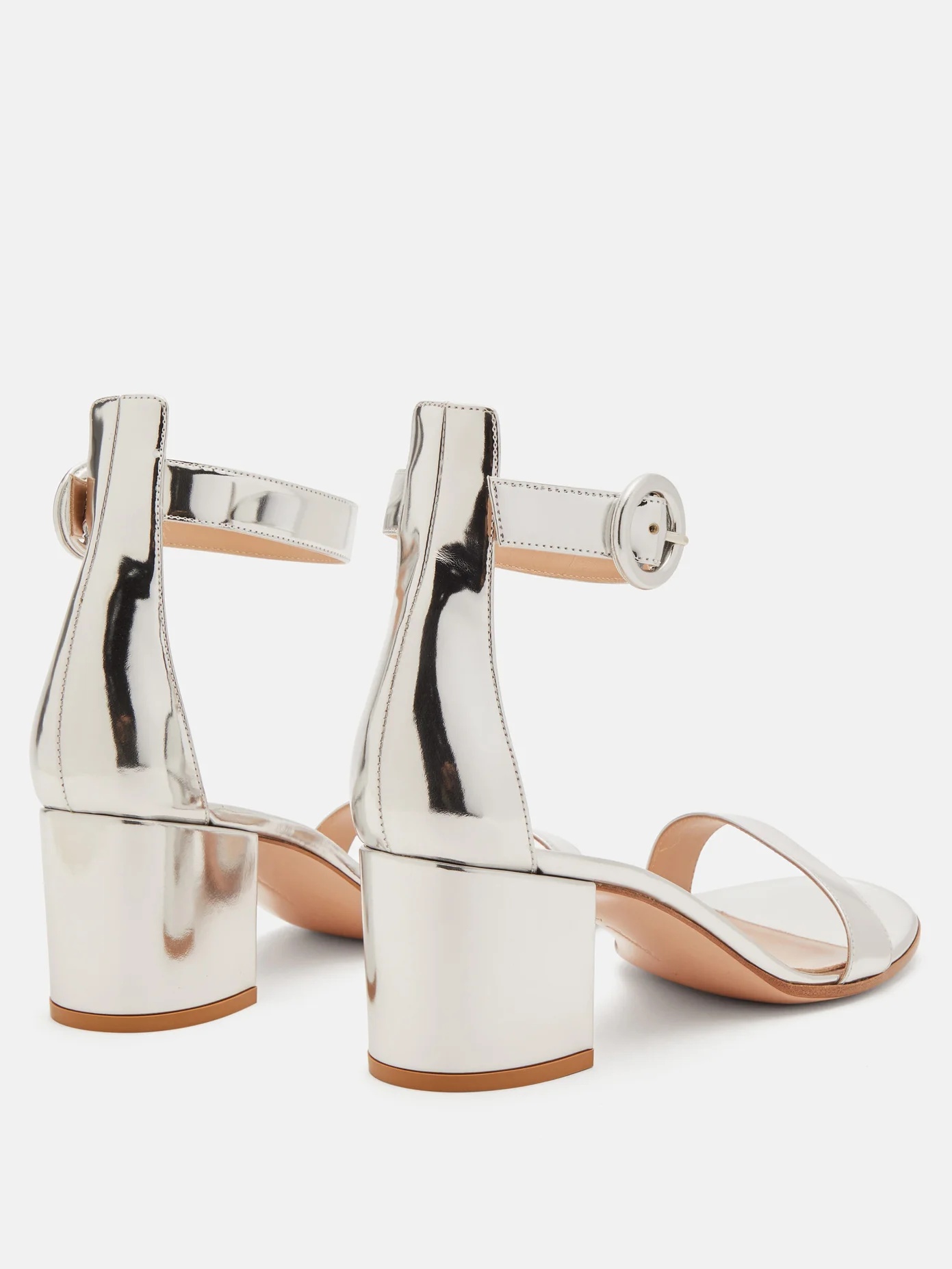 Portofino 60 metallic leather sandals - 4