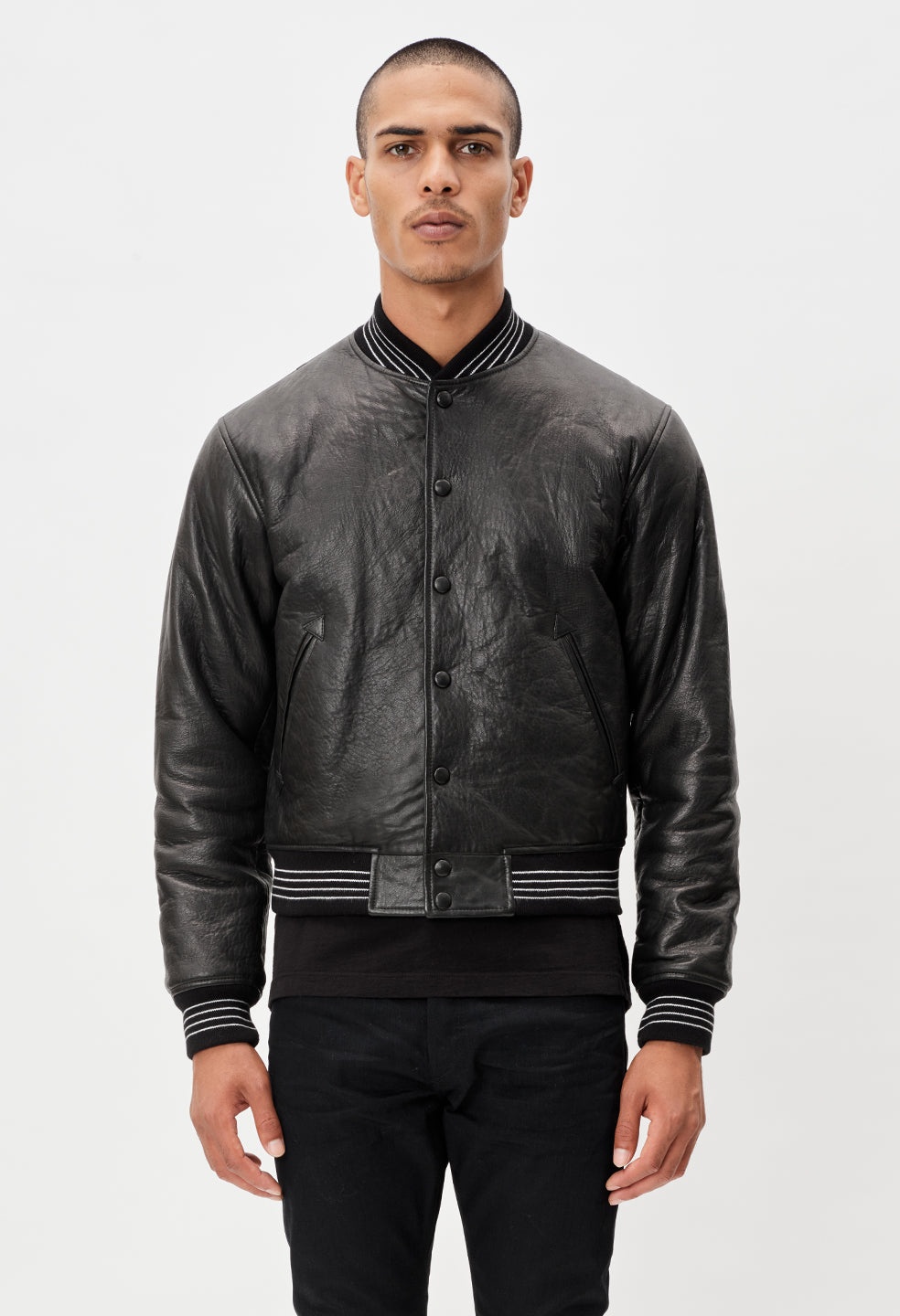 LEATHER STADIUM JACKET - 2