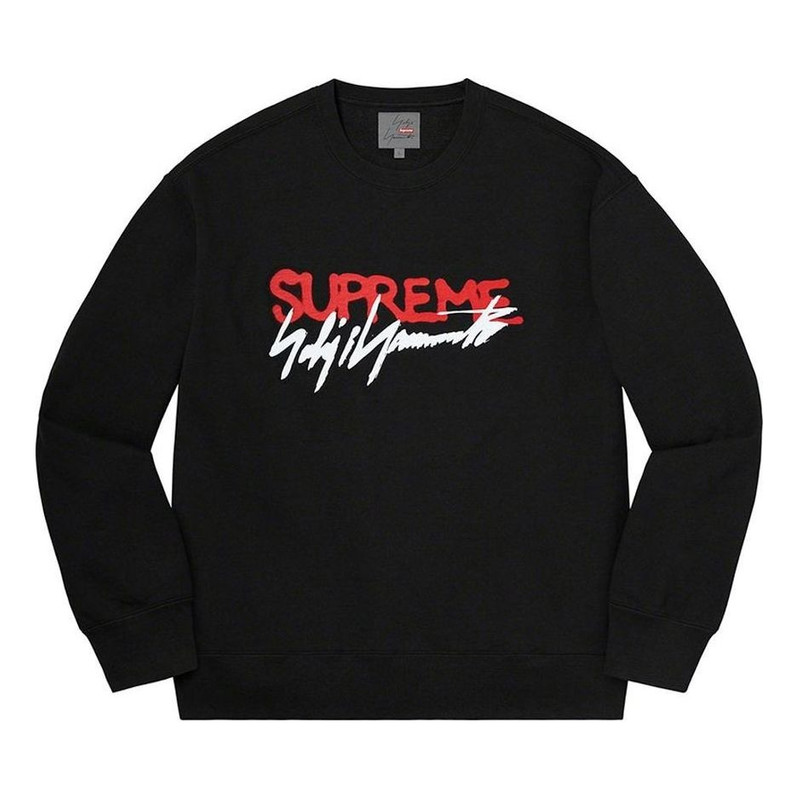 Supreme x Yohji Yamamoto Signature Crewneck 'Black White Red' SUP-FW20-095 - 1
