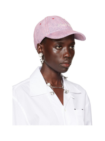 Marni Pink Marble Dyed Baseball Cap outlook