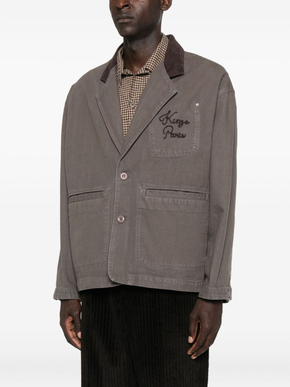 patch-pocket cotton jacket - 3