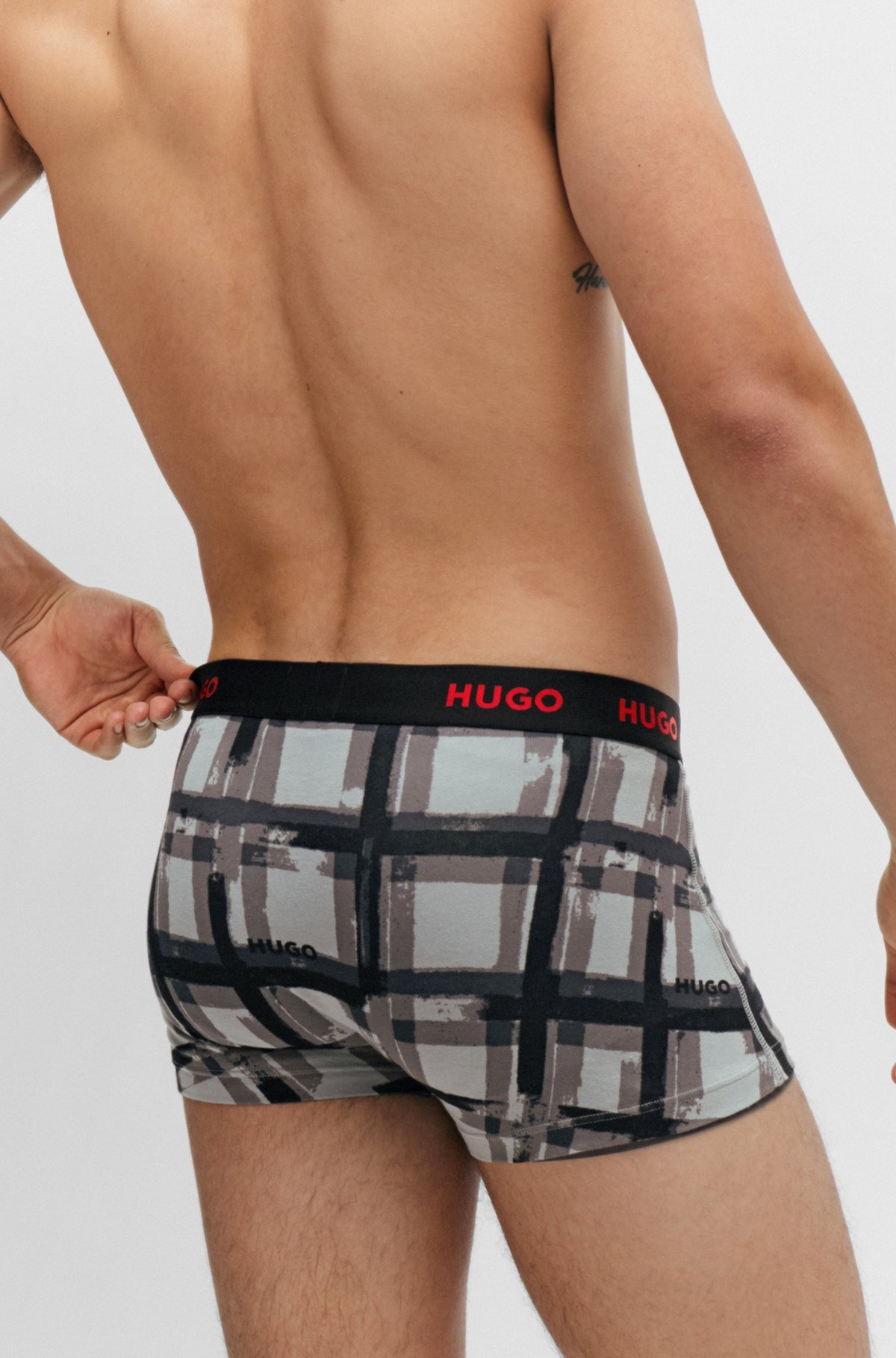 TRIPLE-PACK OF STRETCH-COTTON TRUNKS WITH LOGO WAISTBANDS - 5
