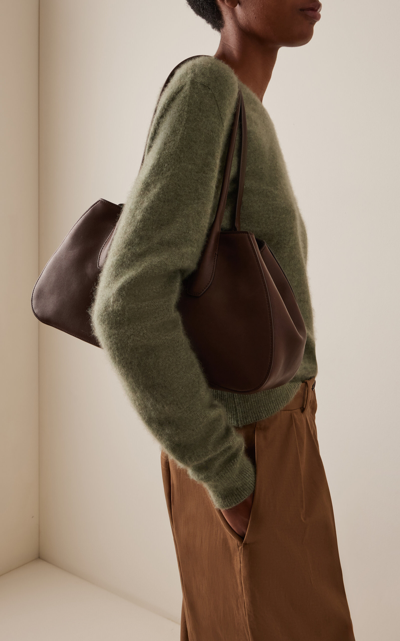 Alger Leather Shoulder Bag brown - 3