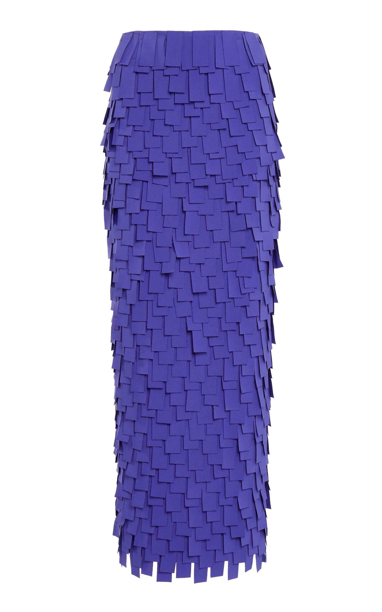 Rectangle-Appliquéd Crepe Midi Skirt purple - 1