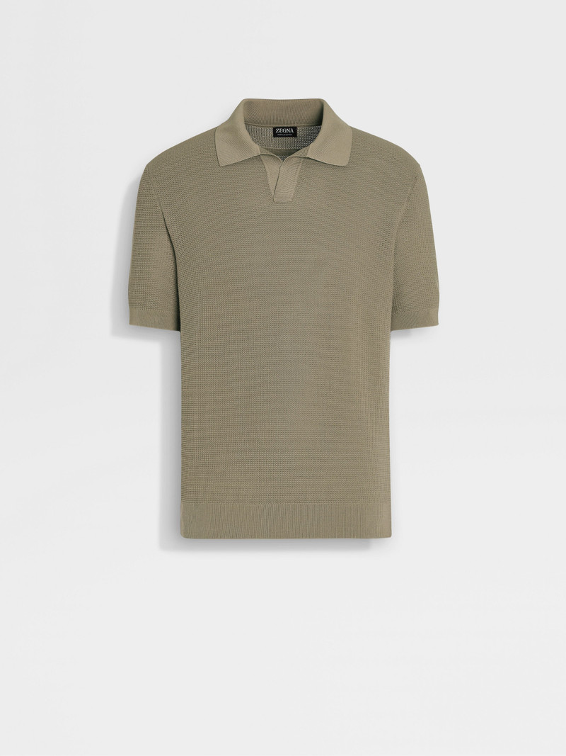 OLIVE GREEN PREMIUM COTTON POLO SHIRT 1