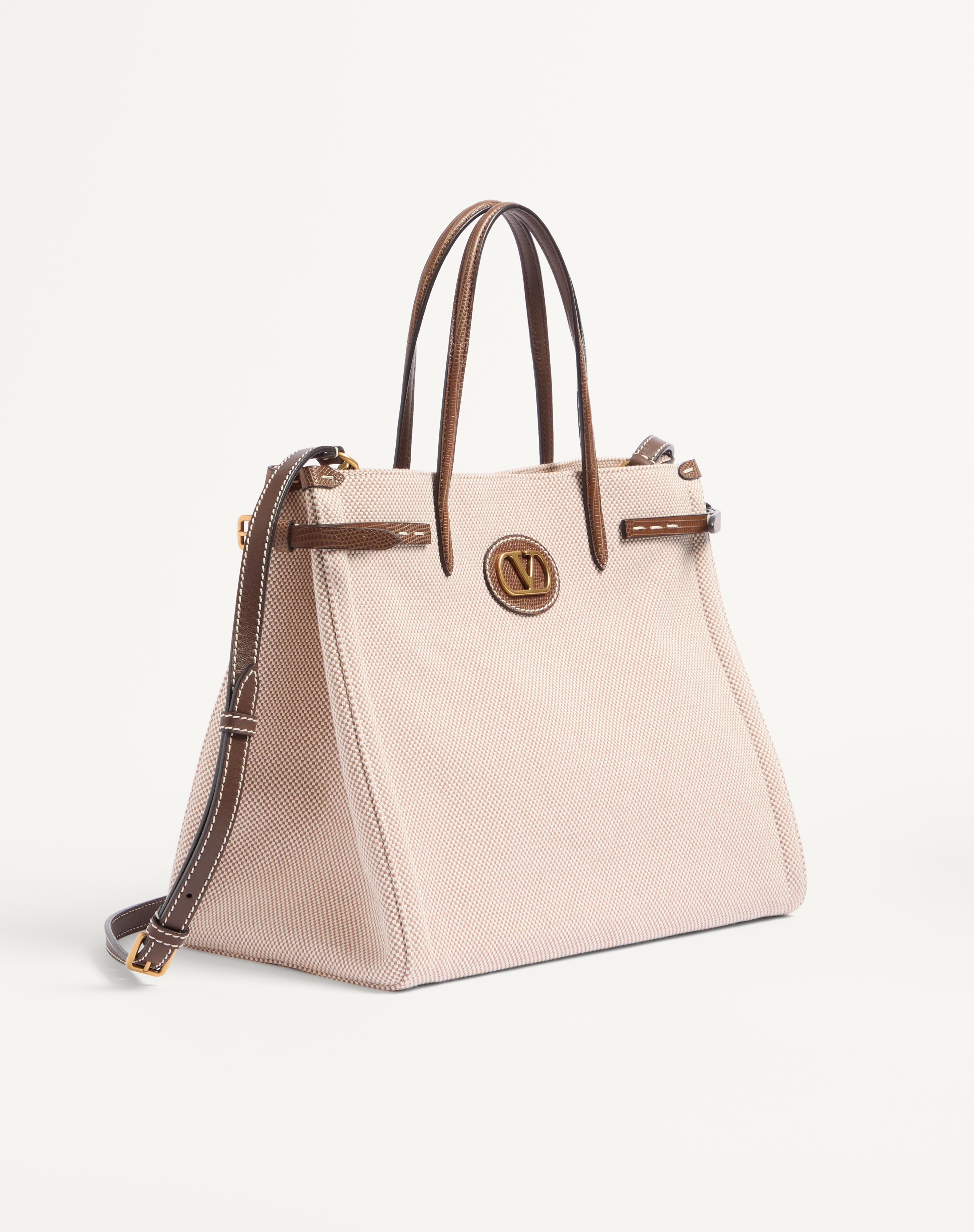 VALENTINO GARAVANI ANTIBES MEDIUM CANVAS SHOPPING BAG - 2