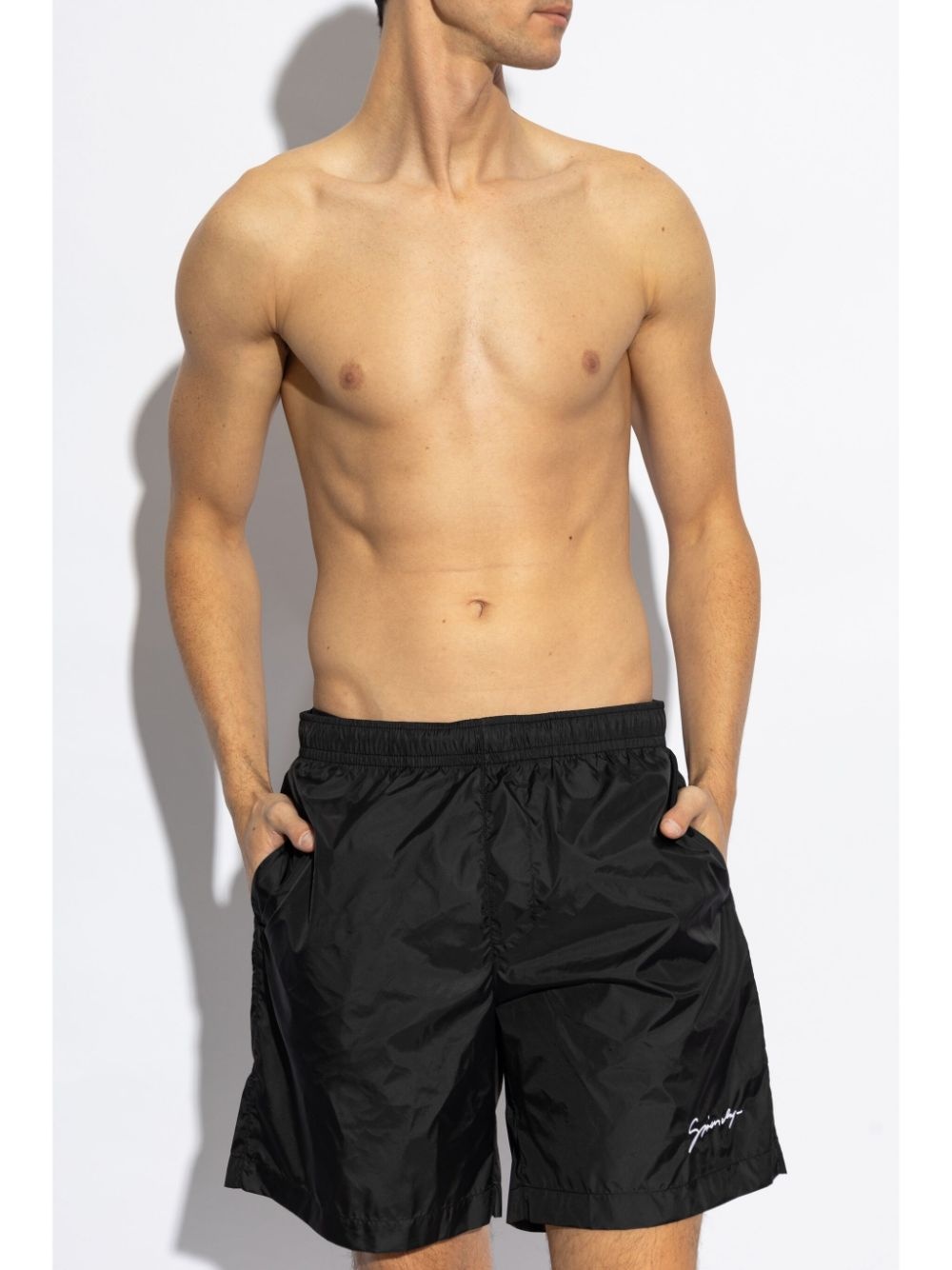 logo-embroidered swim shorts - 2