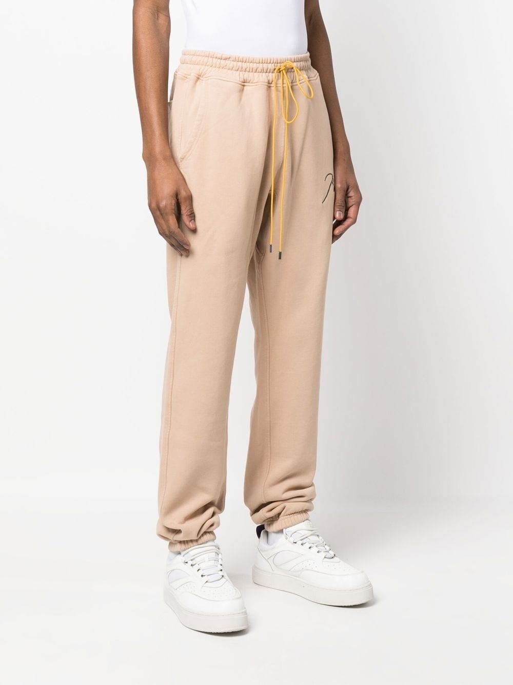 EMBROIDERED-LOGO COTTON TRACK PANTS - 2