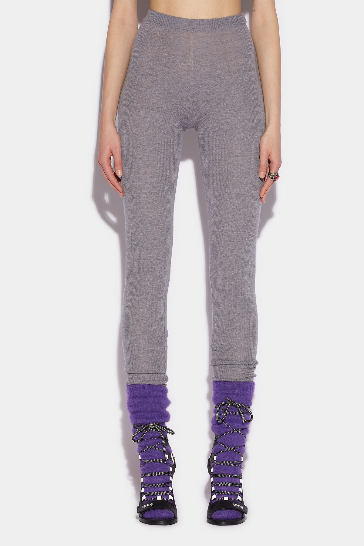 RIBBED KNIT LEGGINGS - 3