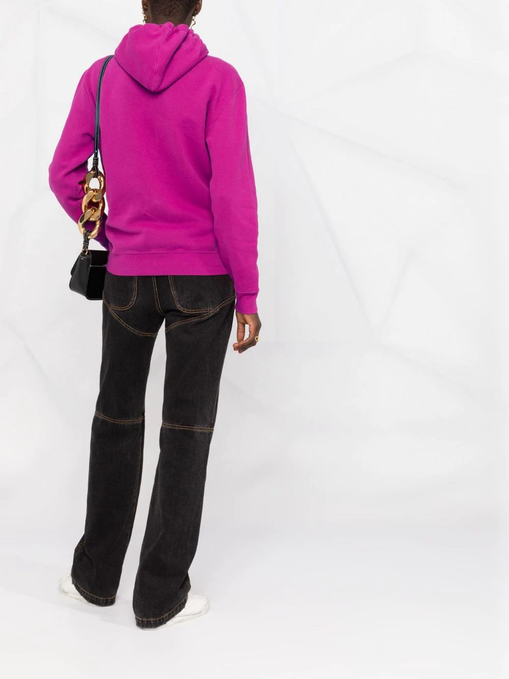 logo-print drawstring hoodie - 6