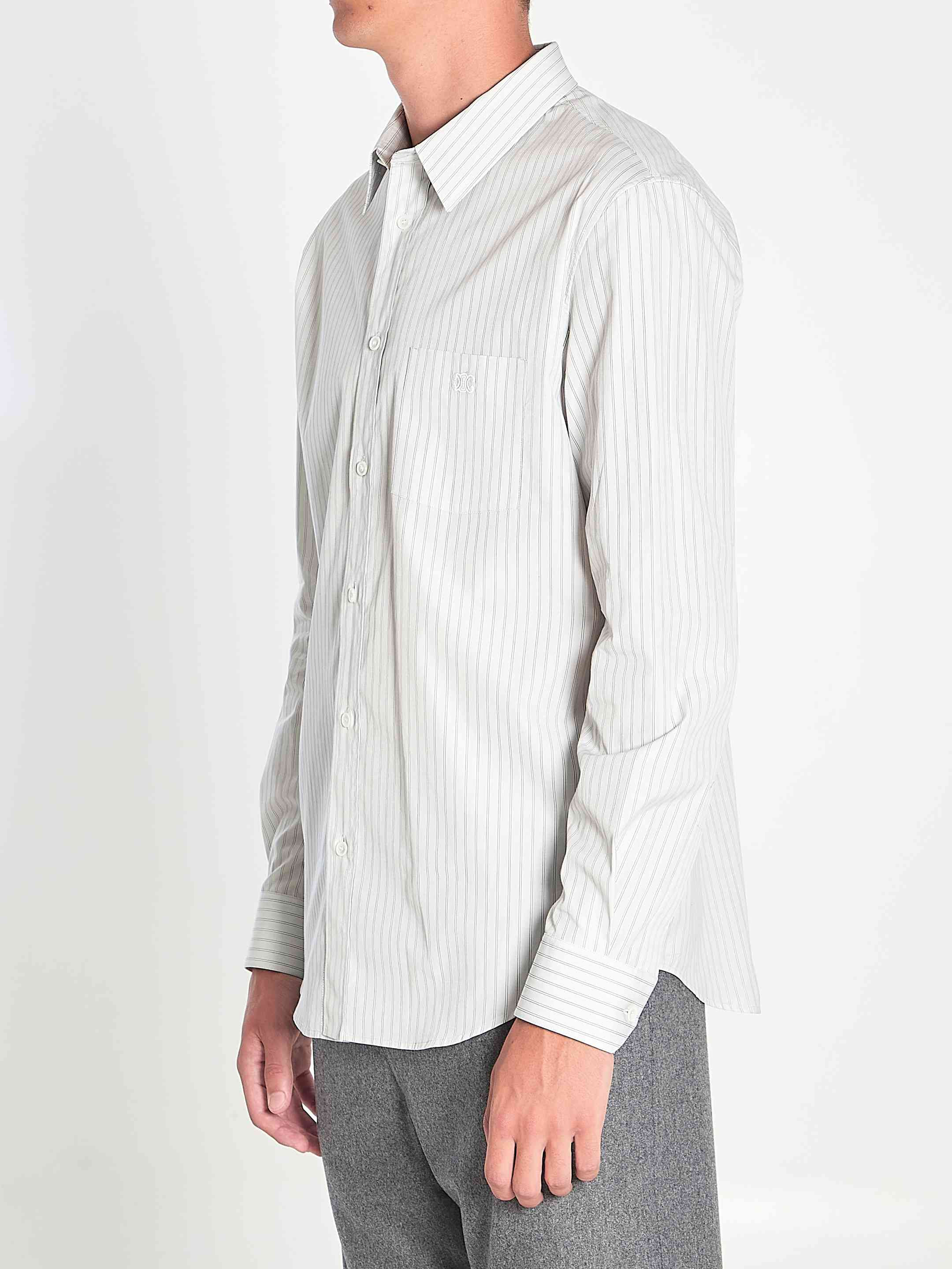 Celine Men Striped Cotton Shirt - 2