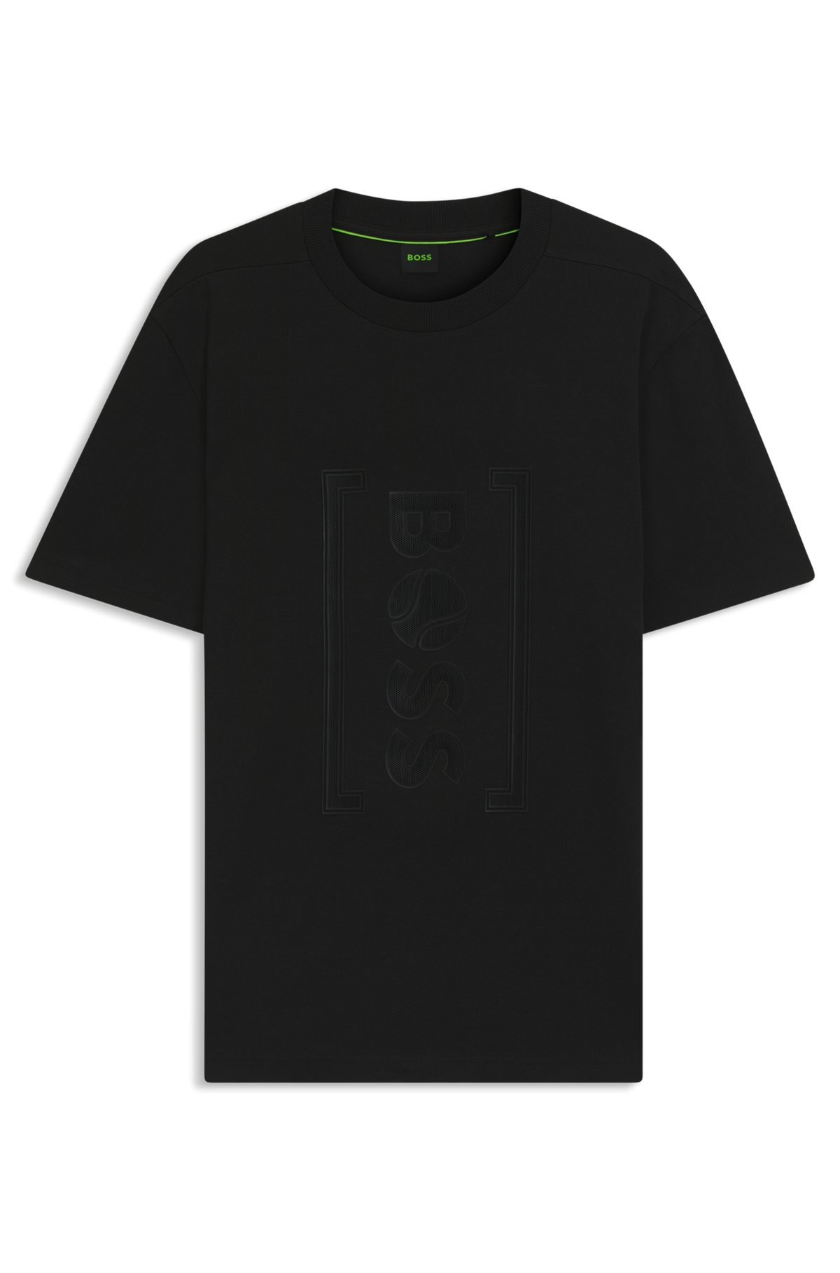 RELAXED-FIT T-SHIRT WITH TENNIS-INSPIRED MESH-PRINT LOGO - 1