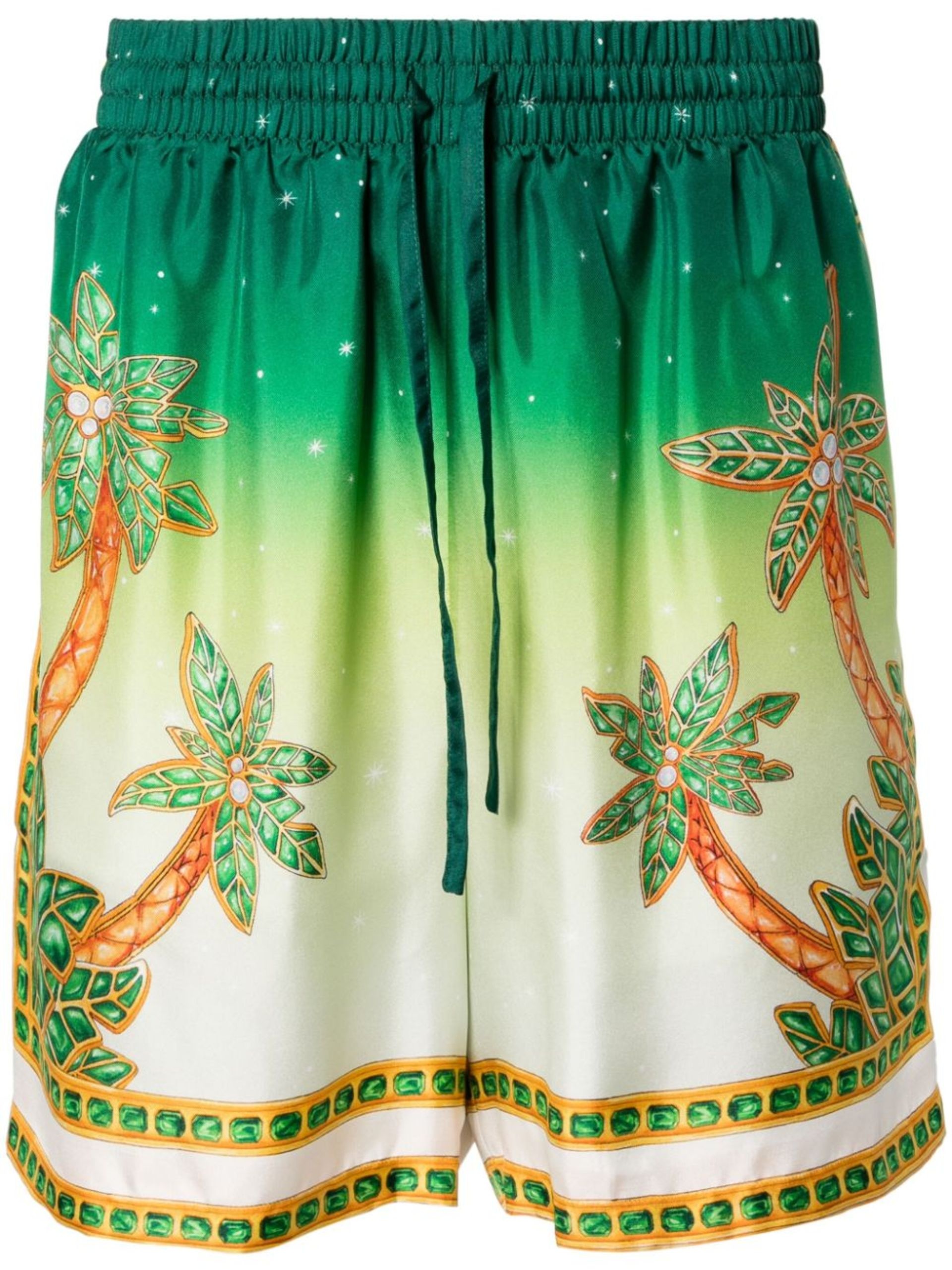 Green Joyaux D'Afrique Silk Shorts - 1