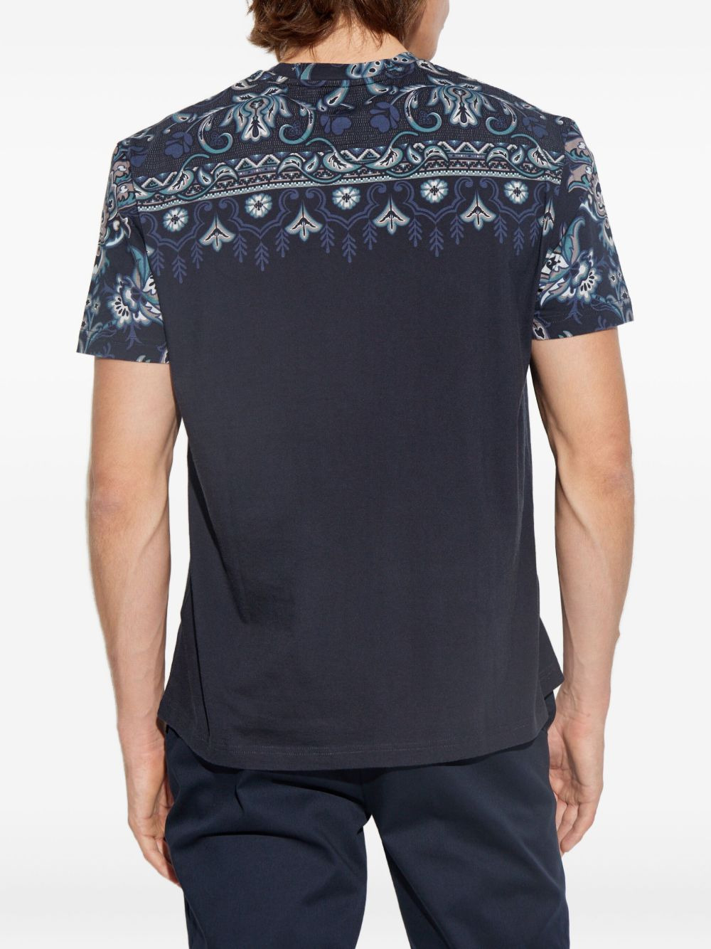 paisley-print short-sleeved T-shirt - 4