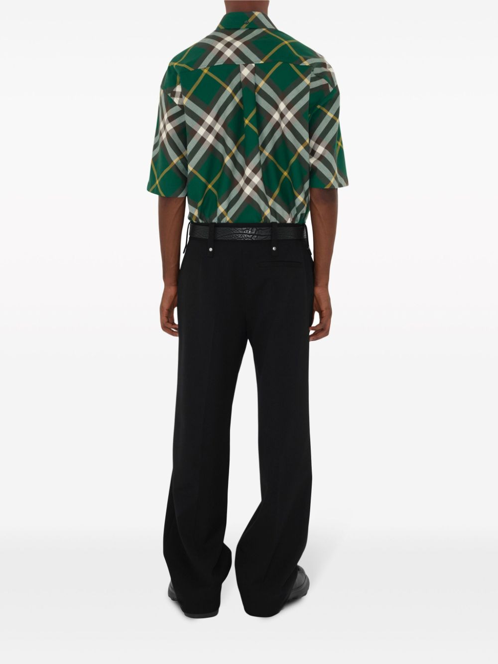 Burberry Men Check Motif Cotton Shirt - 3