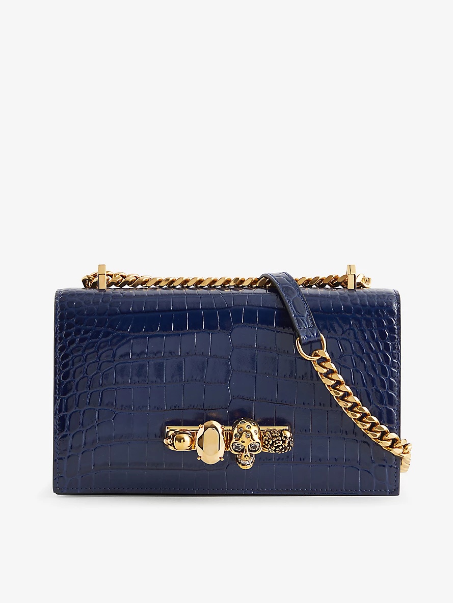 The Jewelled leather cross-body bag - 1