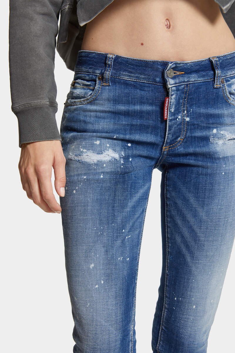 LIGHT HERITAGE WASH MEDIUM WAIST TWIGGY JEANS - 5