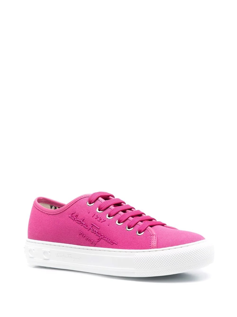 logo-embossed low-top sneakers - 2
