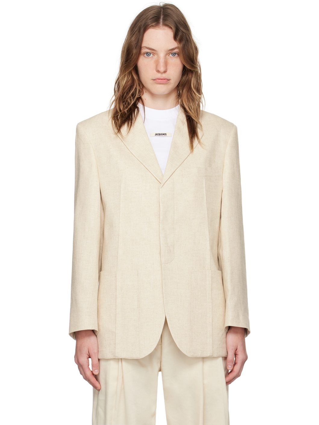 Beige La Casa 'La veste d'Homme' Blazer - 1