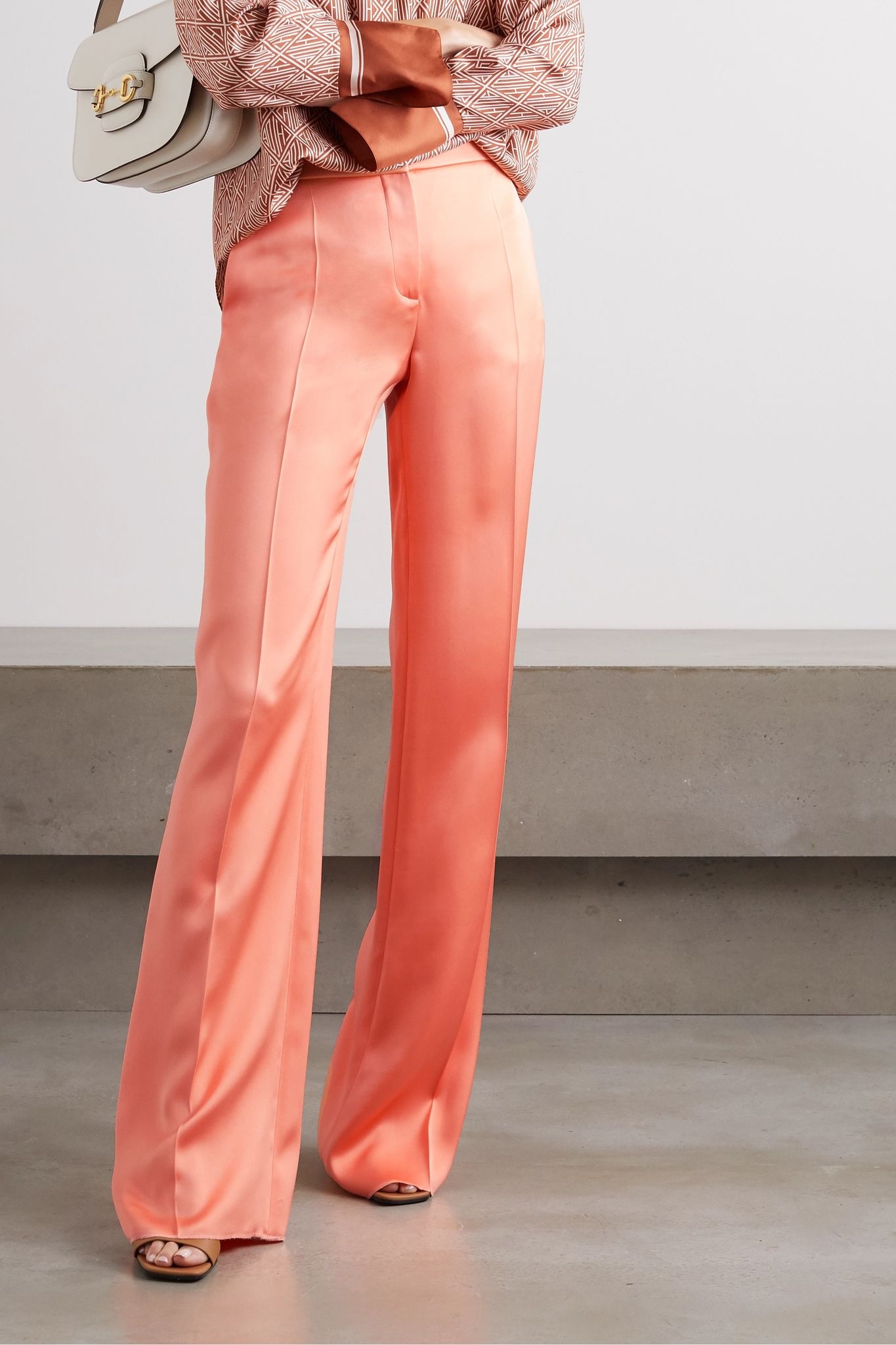 Satin wide-leg pants - 3