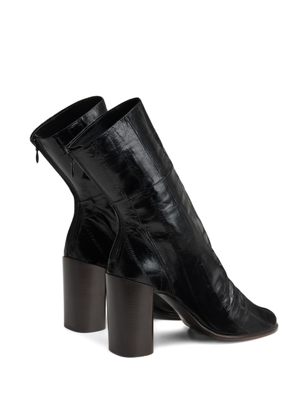 80mm Glove Eel leather block-heel boots - 3