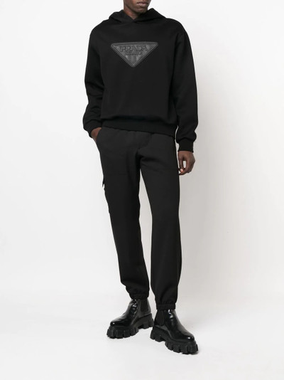 Prada tapered-leg virgin wool trousers outlook