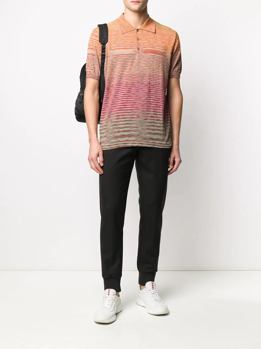 abstract stripe polo shirt - 2