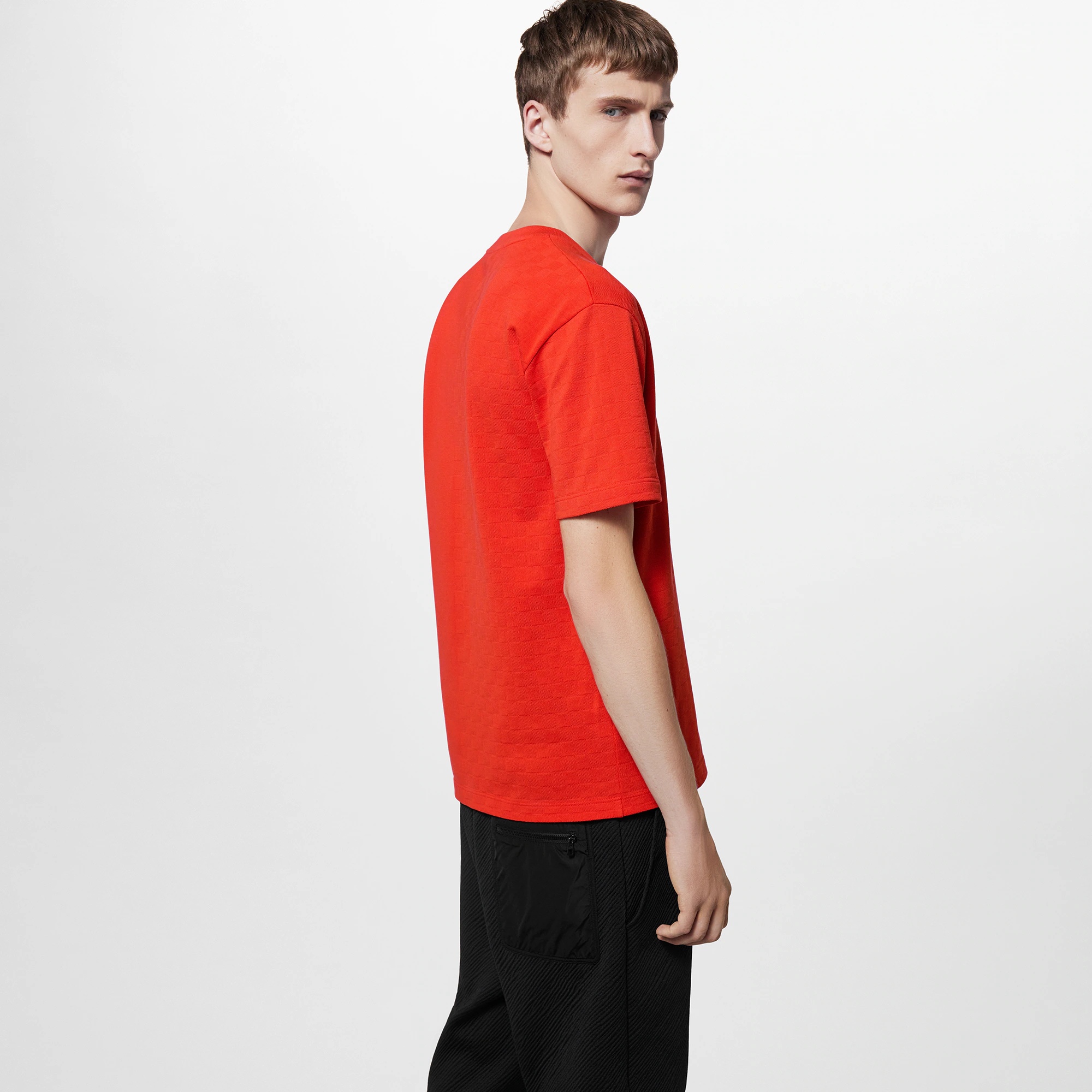 Cotton Half Damier Pocket T-Shirt - 2