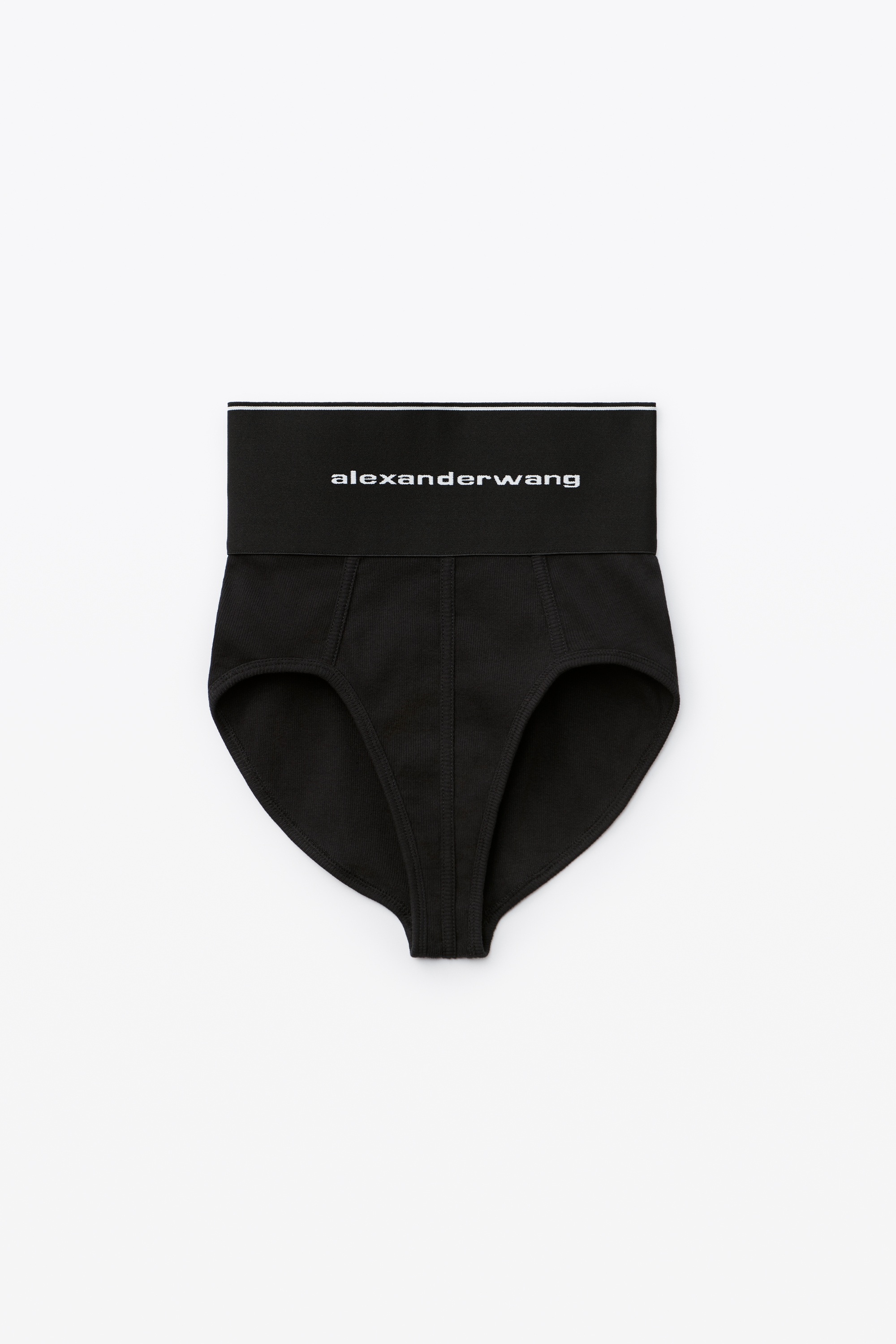 LOGO ELASTIC BRIEF IN RIBBED JERSEY - 1