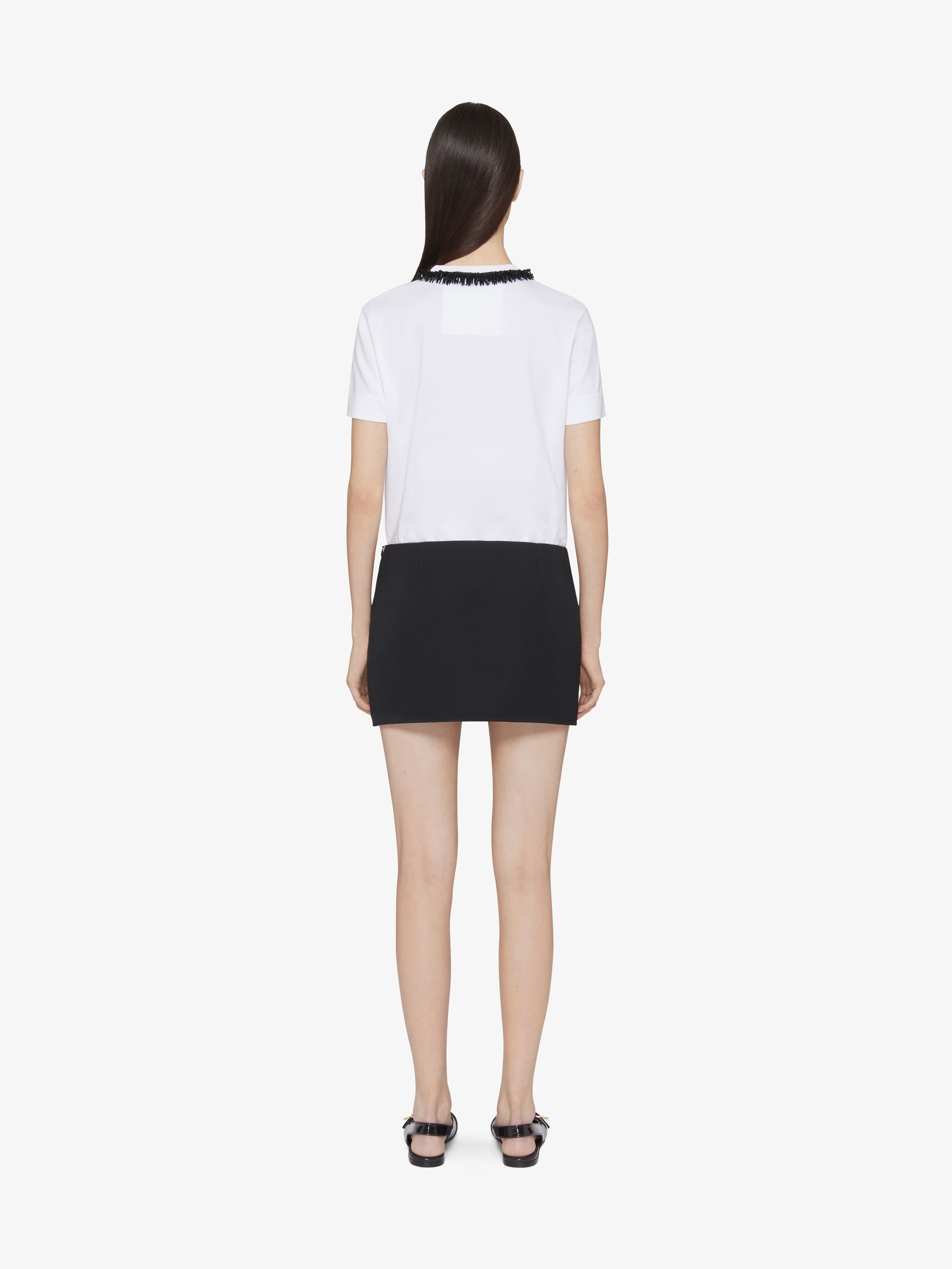 SLIM FIT T-SHIRT IN EMBROIDERED COTTON - 4
