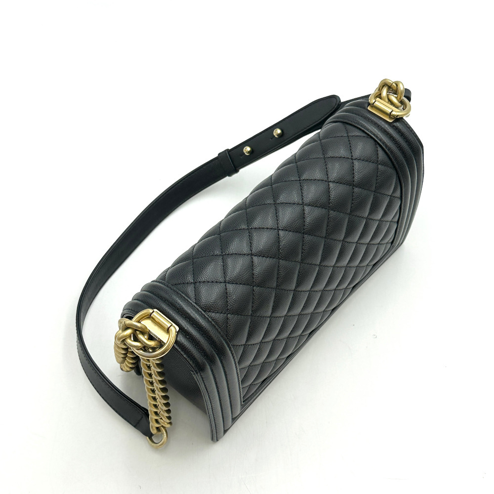 Chanel Black Caviar Boy Bag Medium (Built-in Chip) - 5