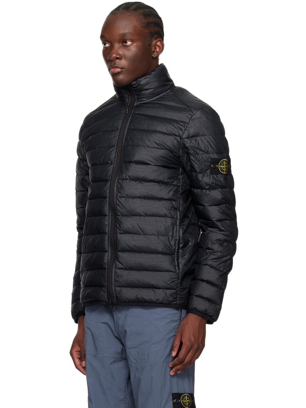 Navy Patch Down Jacket - 4