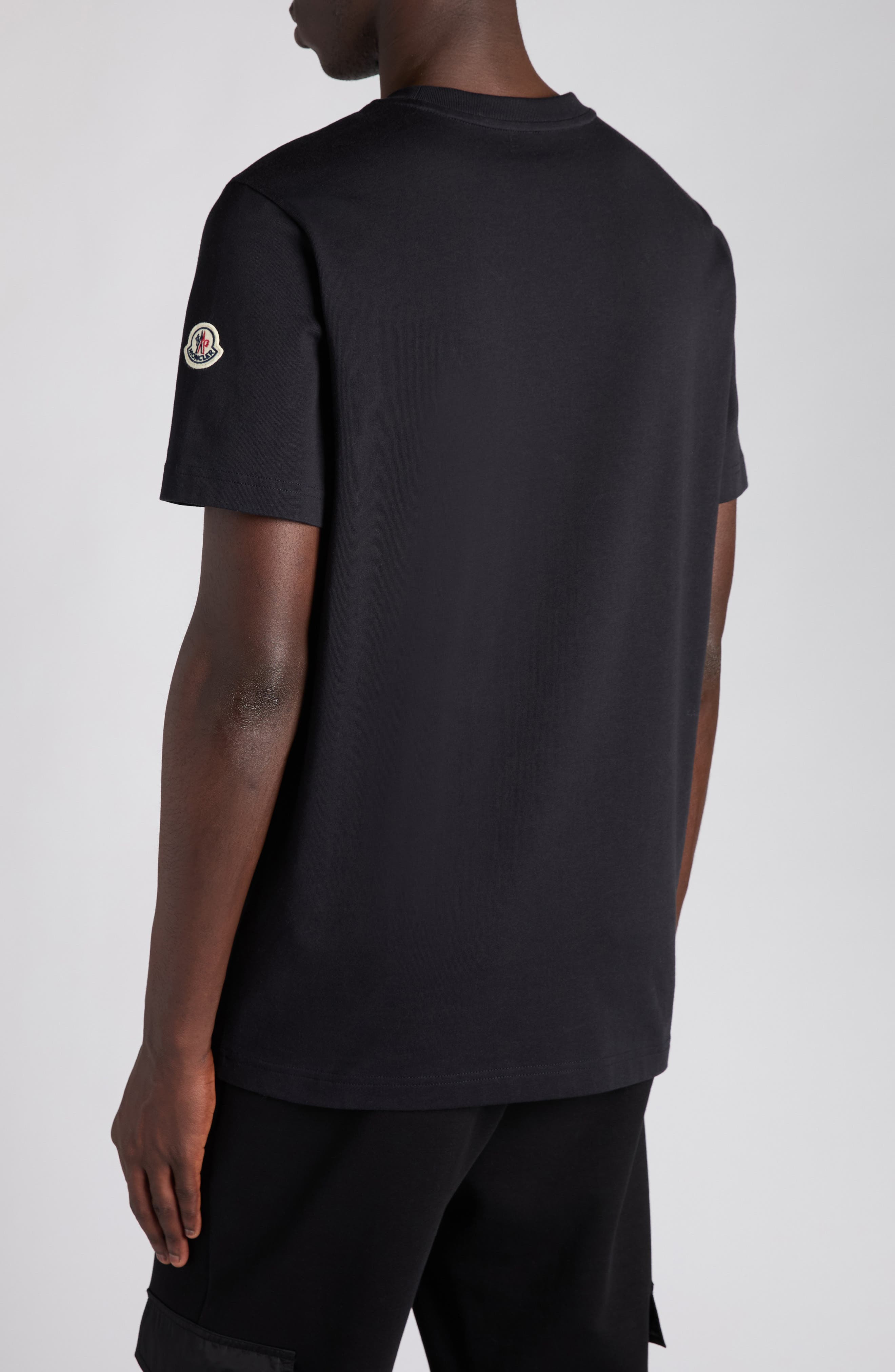 Moncler Logo Patch Cotton T-Shirt in Dark Navy Blue at Nordstrom - 2