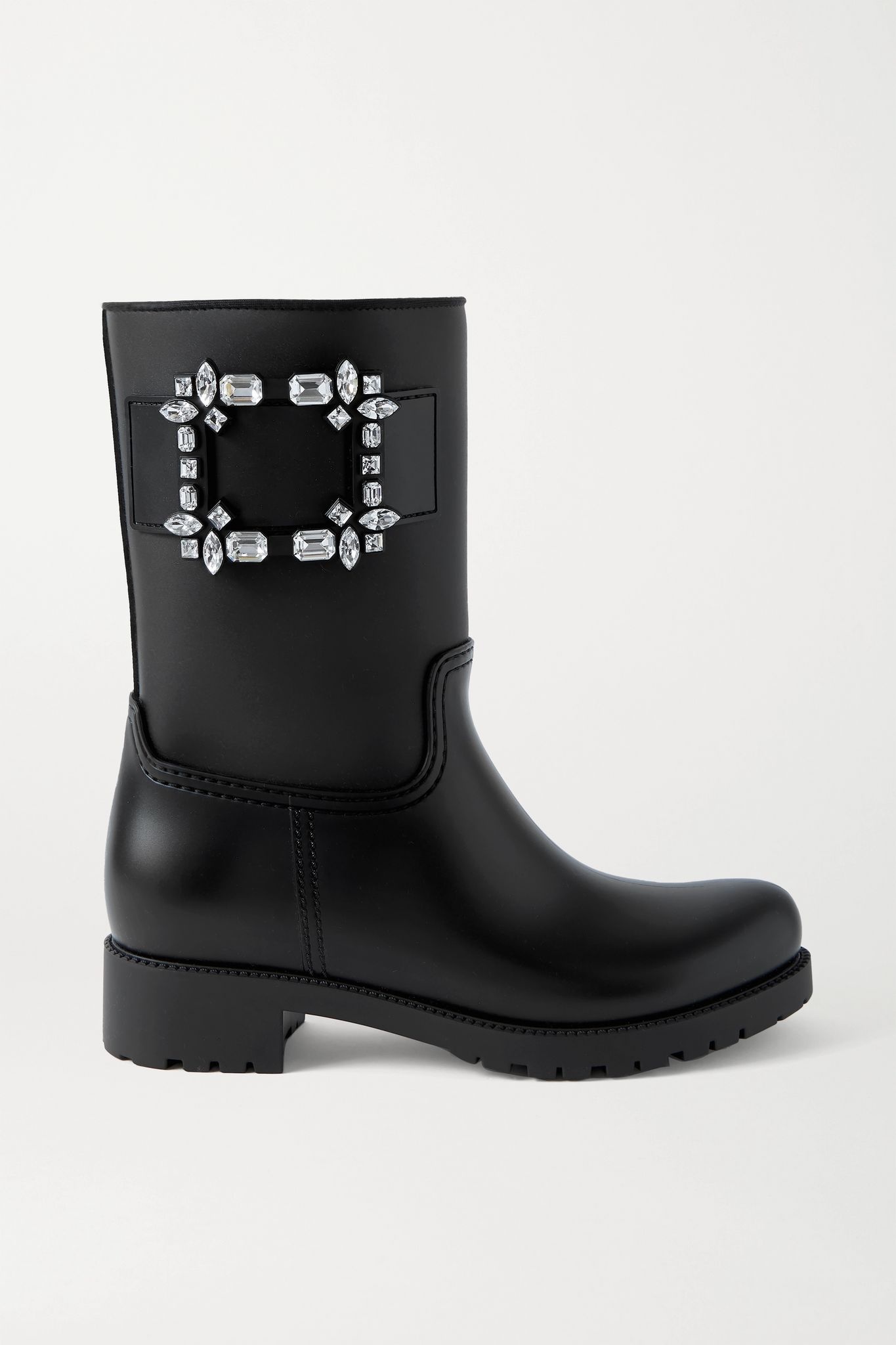 Tempête Viv' crystal-embellished rubber rain boots - 1