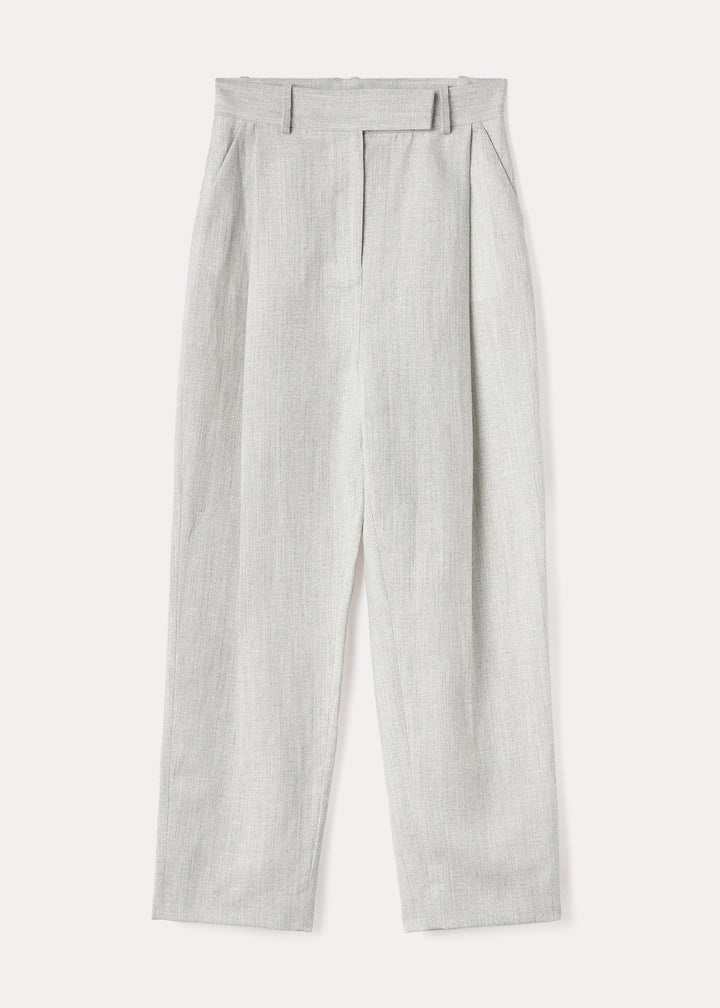 Deep pleat trousers mist mélange - 1