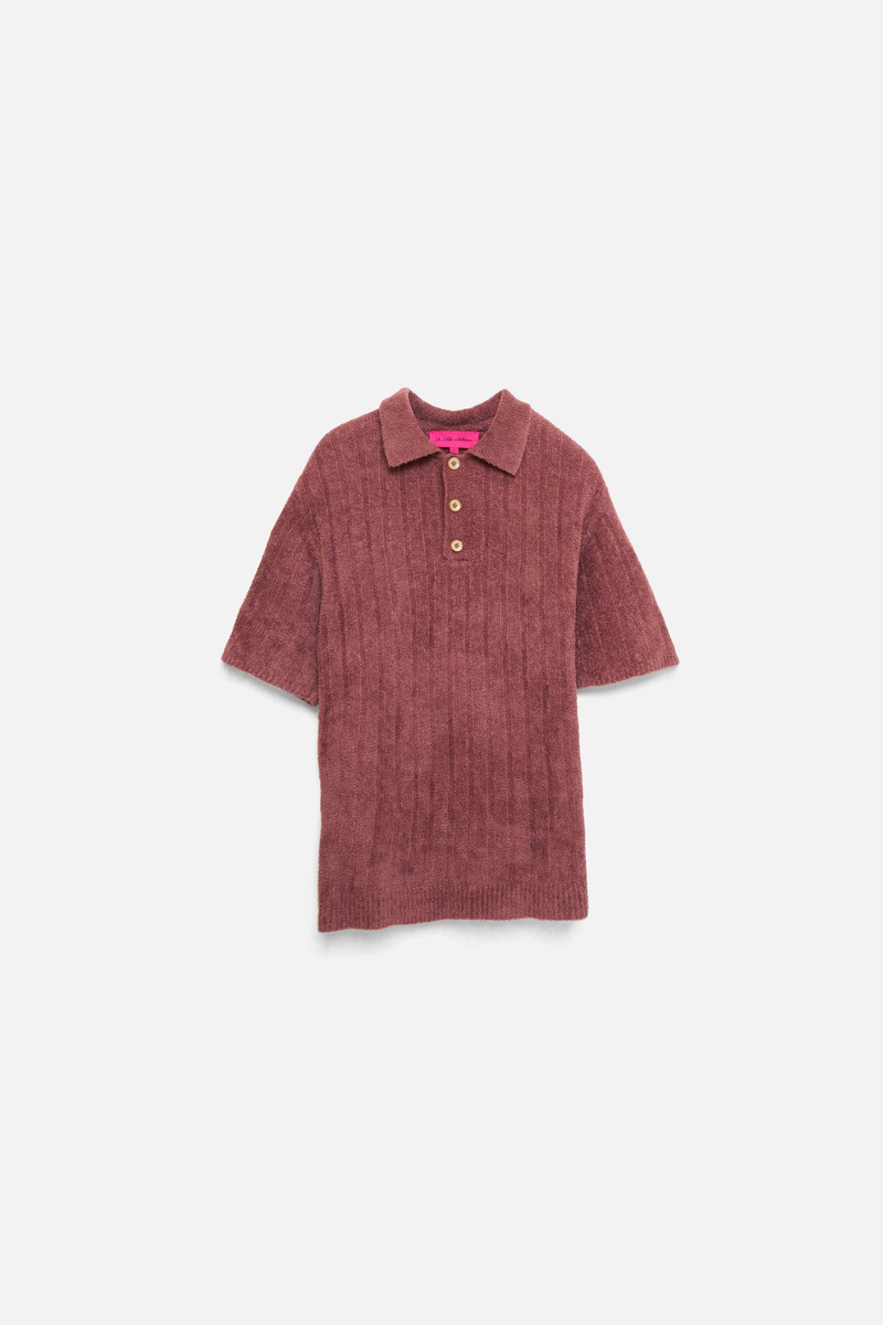 CHENILLE RIB SHORT-SLEEVED POLO 1