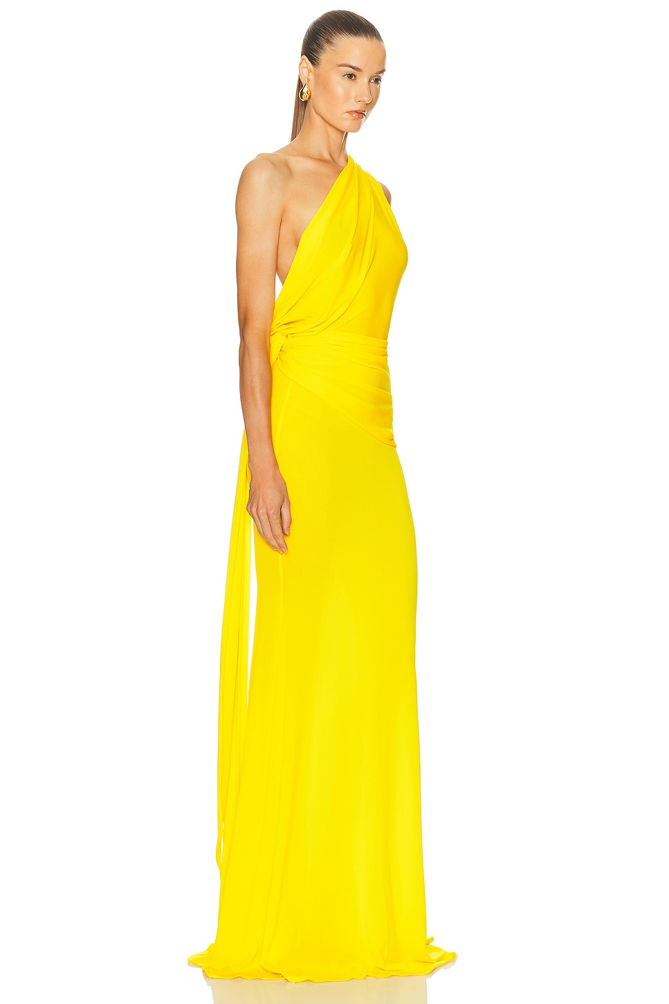 One Shoulder Drape Gown - 2