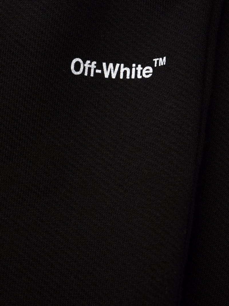 Black Tapered Diag Logo Sweatpants 7