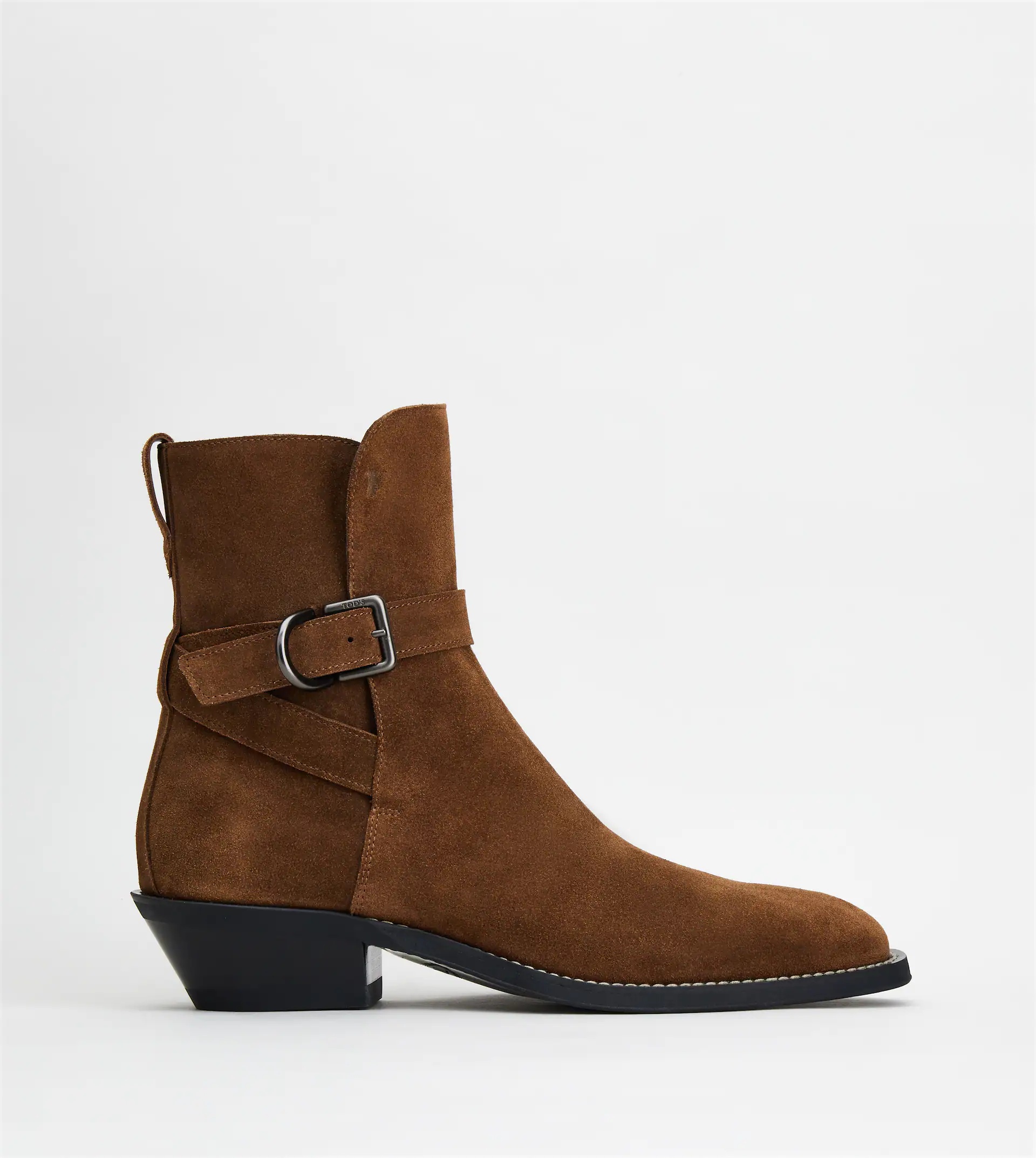 ANKLE BOOTS IN SUEDE - BROWN - 1