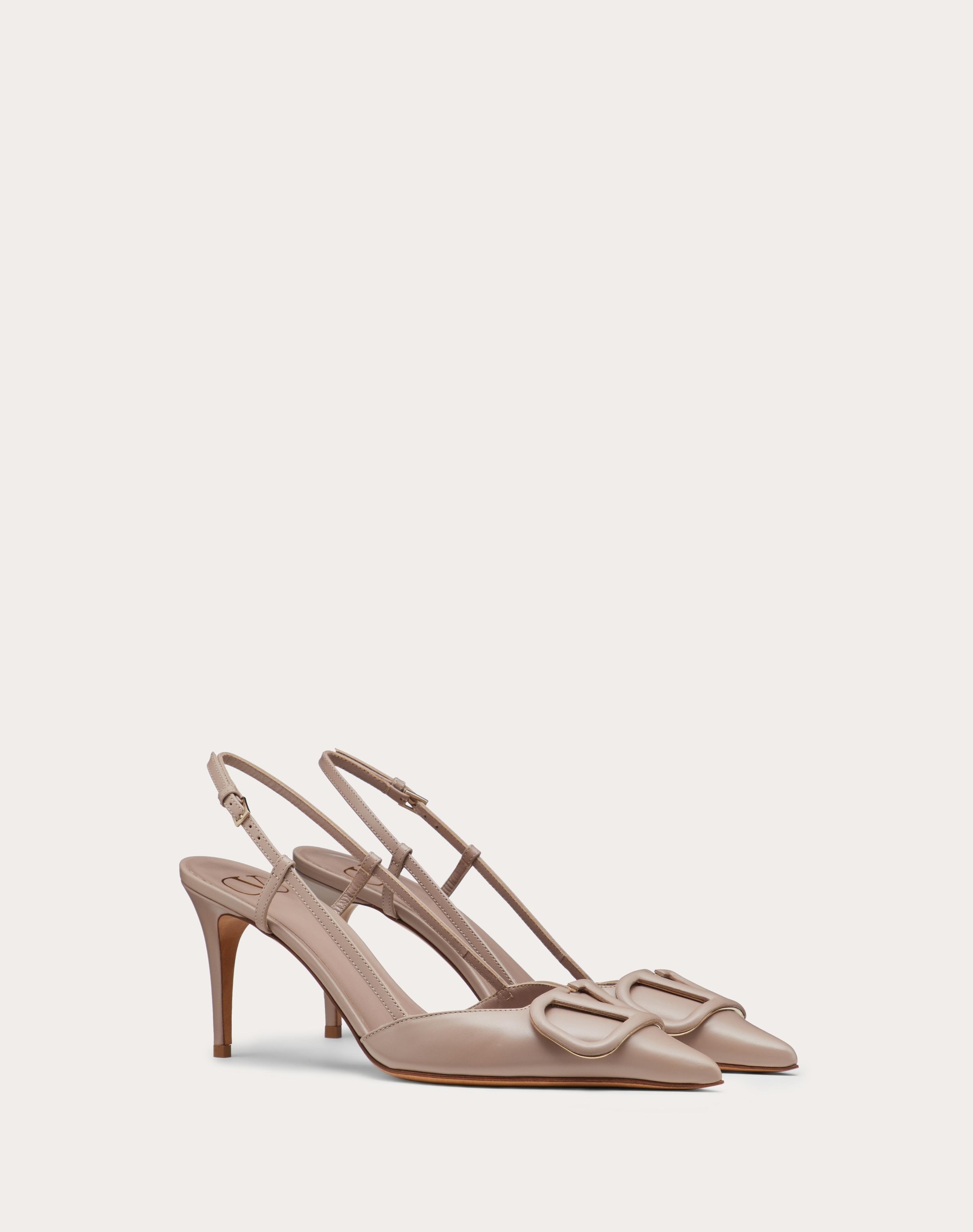 VLOGO SIGNATURE CALFSKIN SLINGBACK PUMP 80 MM / 3.15 IN. - 2