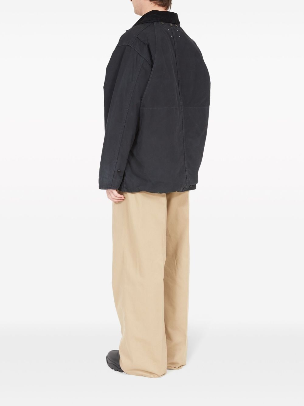 waxed cotton utility jacket - 5