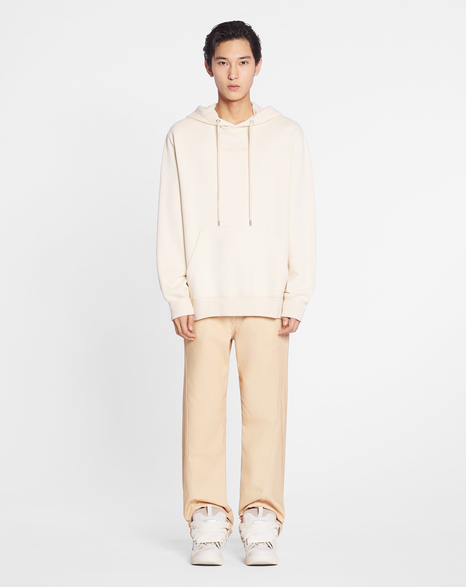 LOOSE-FIT HOODIE WITH FLORAL EMBROIDERY - 3
