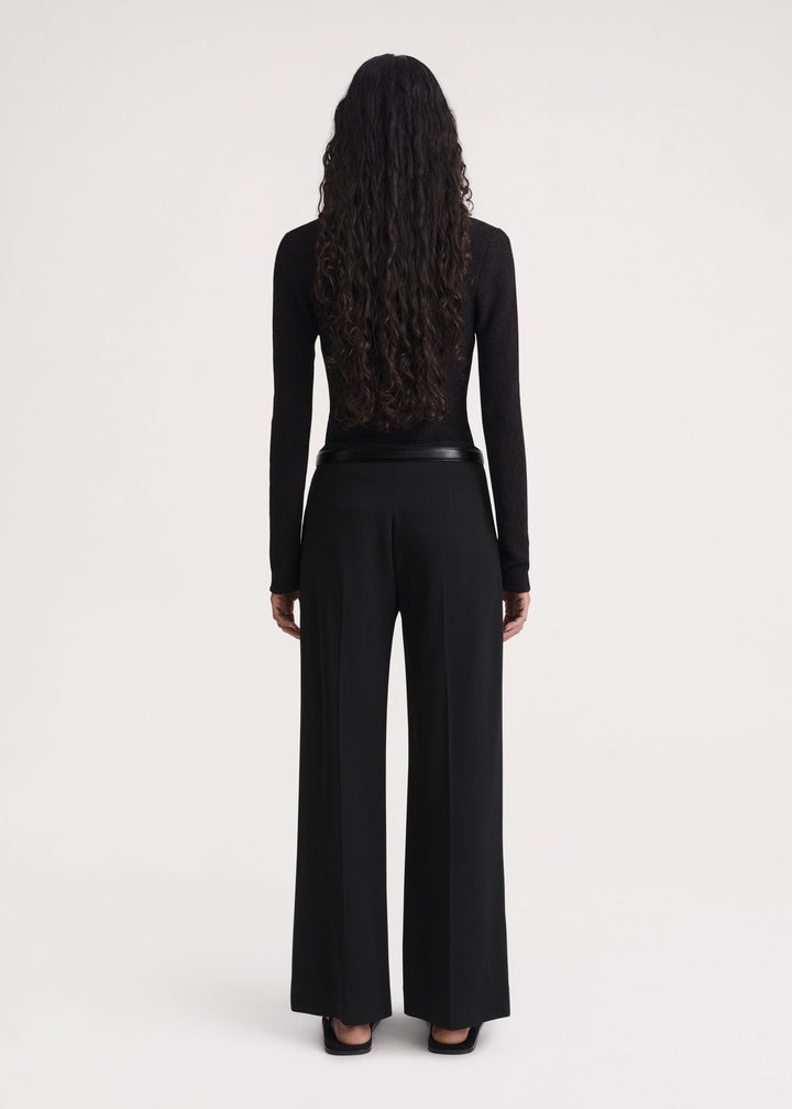 Clean wide trousers black - 4