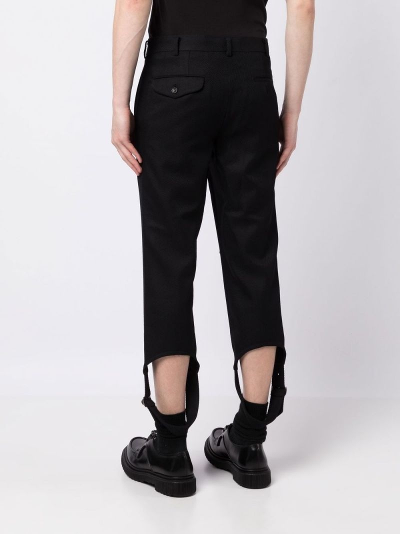 buckle-detail cropped trousers - 4