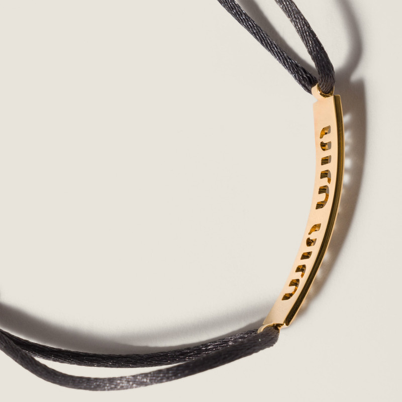 Miu Miu Metal and cord bracelet outlook