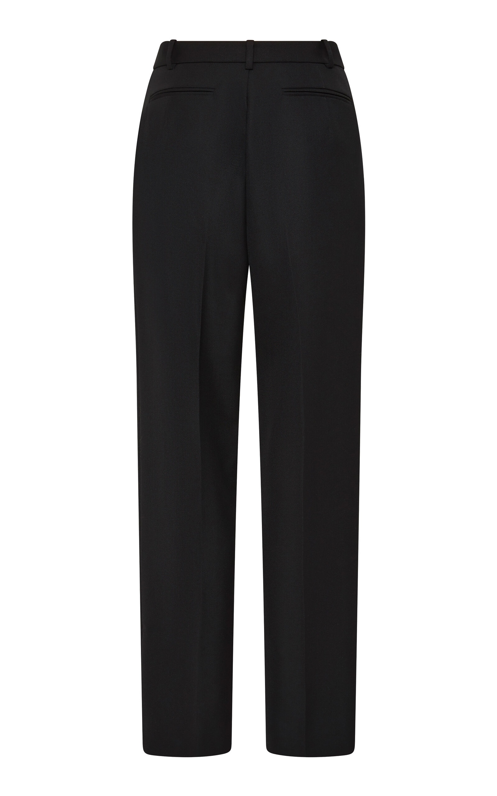 Pleated Wool-Blend Suiting Straight-Leg Pants black - 2