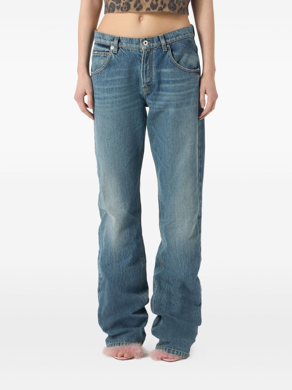 logo-print jeans - 3